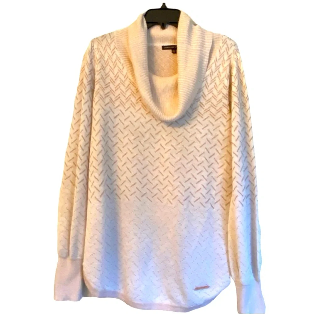 NWT Adrienne Vittadini 3X $54 Balloon Sleeves Cowl Neck